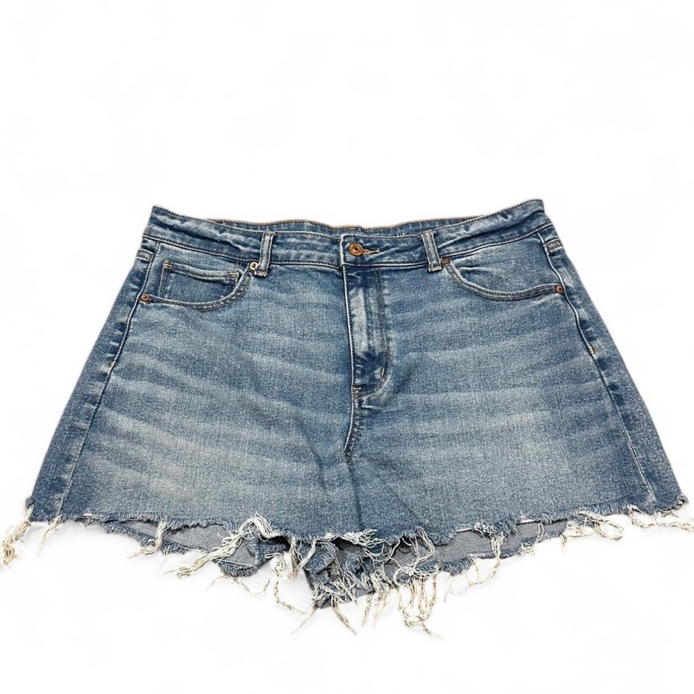 American Eagle Outfitters Light Blue Distressed Denim Cutoff Shorts
